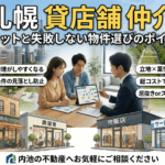 札幌で貸店舗を探すなら?仲介会社に相談するメリットと失敗しない物件選びのポイント