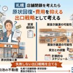 札幌で店舗閉鎖を考えたら|原状回復の流れと費用を抑えるために知っておきたいこと